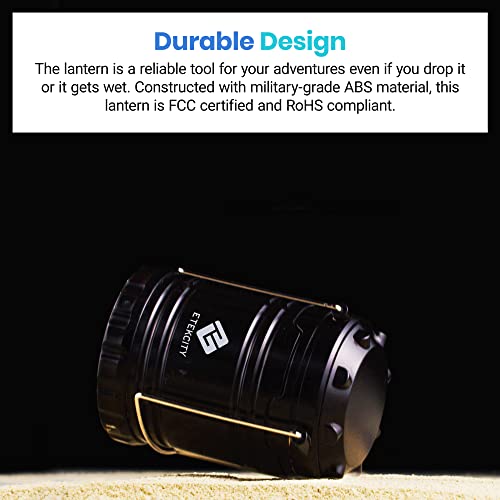 Etekcity Camping Lanterns - Battery Powered LED, 4 Pack