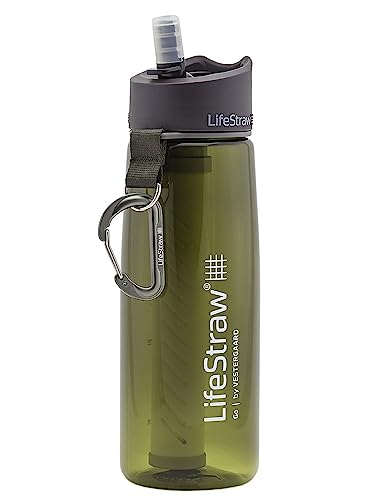 Green LifeStraw Bottle with 2-Stage Filter