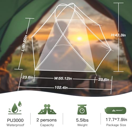 Forceatt Waterproof Camping Tent for 2/3 Persons