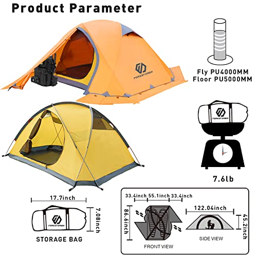 2 Person All Weather Waterproof Camping Tent