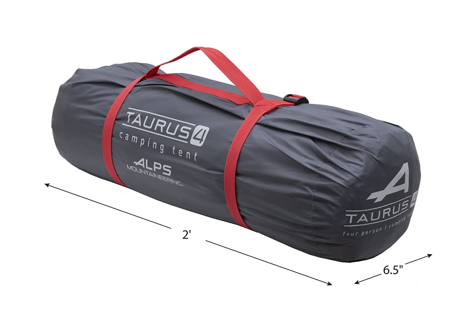 ALPS Mountaineering Taurus 4-Person Tent - Gray/Red