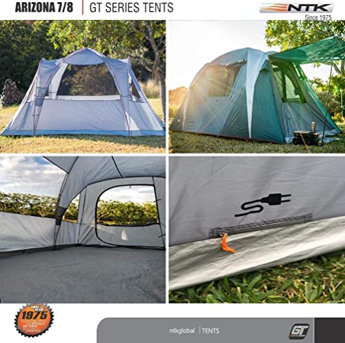 NTK Arizona GT 7 to 8 Person 14 by 8 Foot Sport Camping Tent 100% Waterproof 2500mm Family Tent