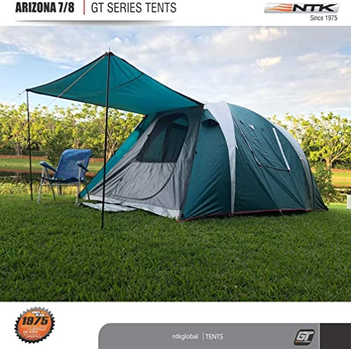 NTK Arizona GT 7 to 8 Person 14 by 8 Foot Sport Camping Tent 100% Waterproof 2500mm Family Tent