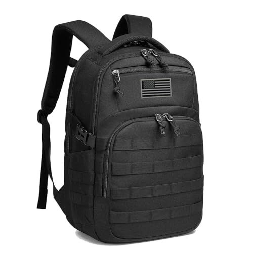 Wotony Military Tactical Backpack - Black MOLLE Assault Bag
