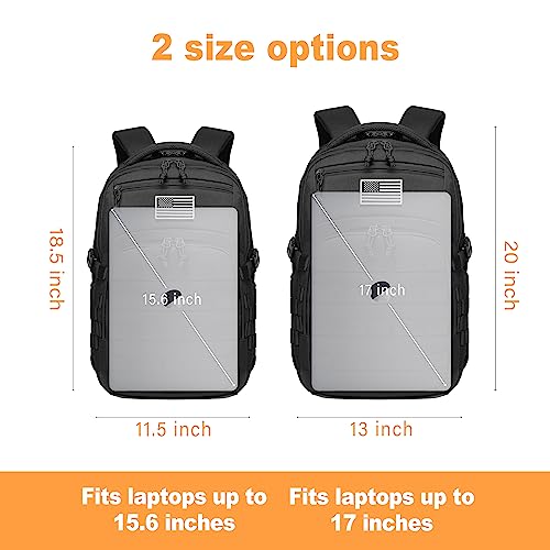 Wotony Military Tactical Backpack - Black MOLLE Assault Bag