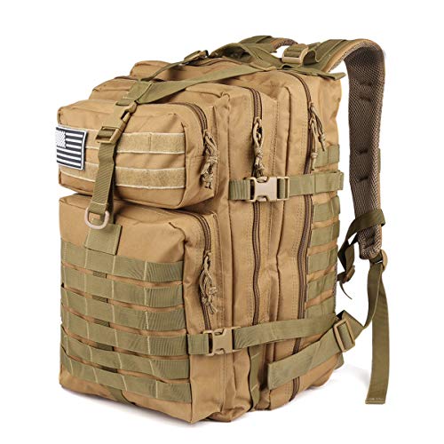 45L Desert Tan Tactical Backpack for Prepping and Hiking
