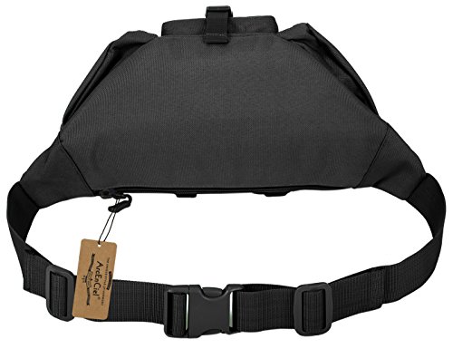 ArcEnCiel Tactical Fanny Pack for Outdoor Hiking (Black)