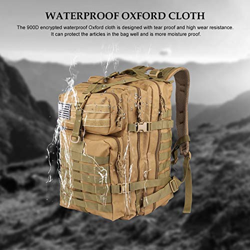 45L Desert Tan Tactical Backpack for Prepping and Hiking
