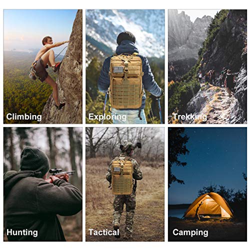 45L Desert Tan Tactical Backpack for Prepping and Hiking