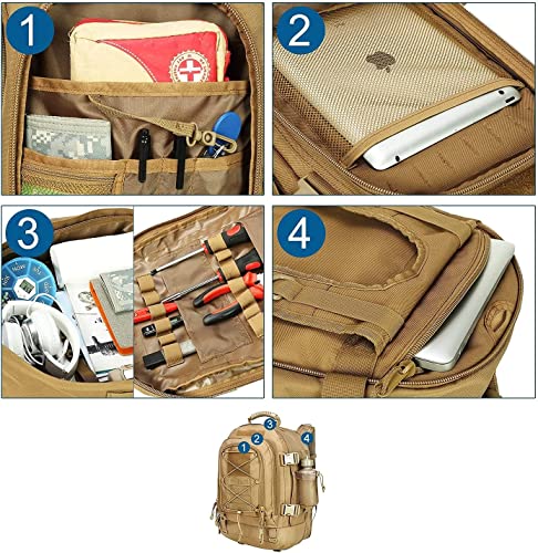 Tactical Hiking Bug Out Bag 40-64L Expandable Backpack