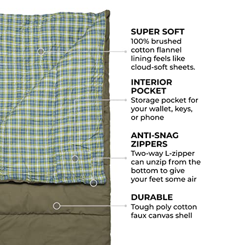 TETON Evergreen Sleeping Bag - Large Cold-Weather Option