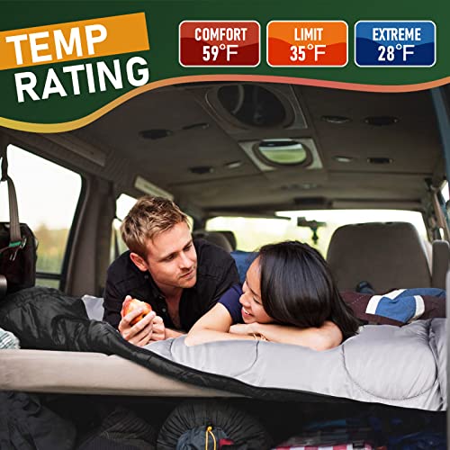 Cozy Double Sleeping Bag for Camping & Cold Weather