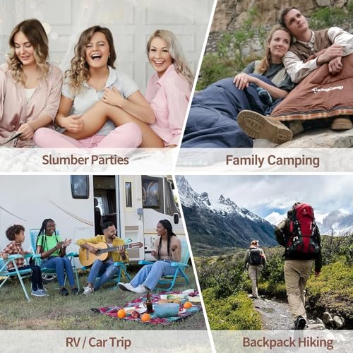 KingCamp Flannel Sleeping Bag for Cold Weather, XL