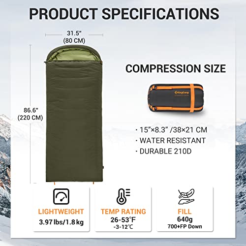 KingCamp Recycled Material 20 Degree Down Sleeping Bag