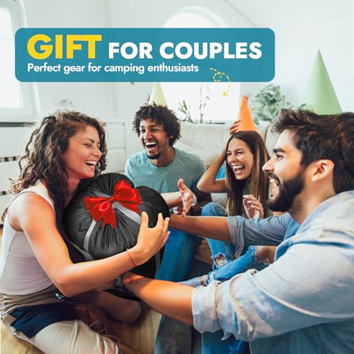 Canway Double Sleeping Bag for Camping - Waterproof, Lightweight