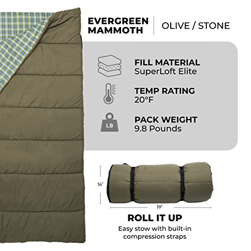 TETON Sports Evergreen Mammoth Sleeping Bag - Camping