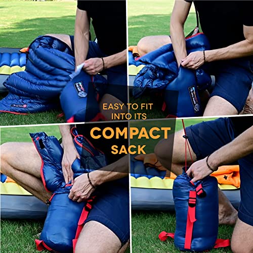 ZOOOBELIVES Ultralight 32-50F Down Sleeping Bag - Alplive T400