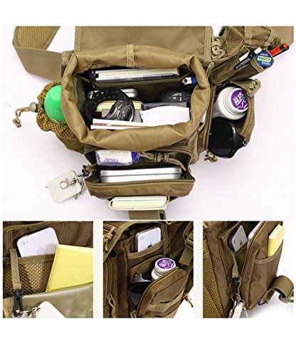 Military Tactical Messenger Bag with Patch - Multi-functional
