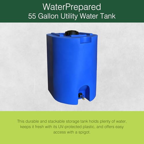 WaterPrepared Blue 55 Gallon Emergency Water Tank