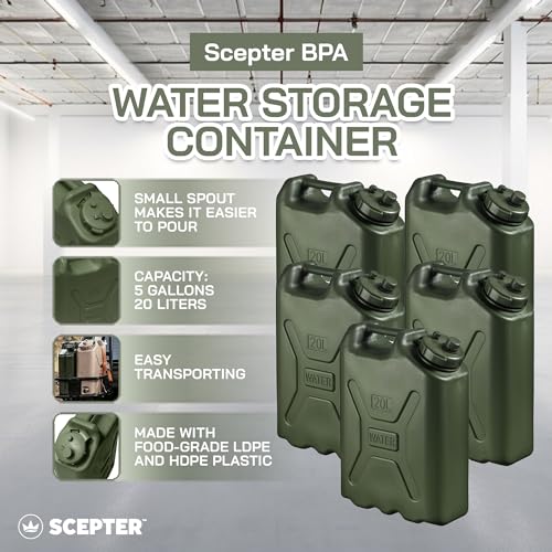 Scepter BPA Durable 5 Gallon 20L Container (5-Pack)