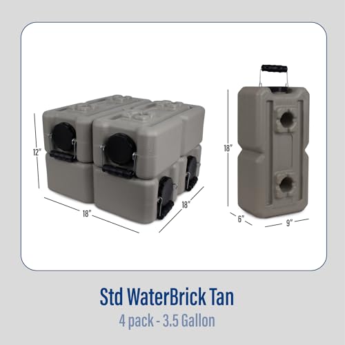 6-Pack of Stackable WaterBrick Containers | 3.5 Gallon