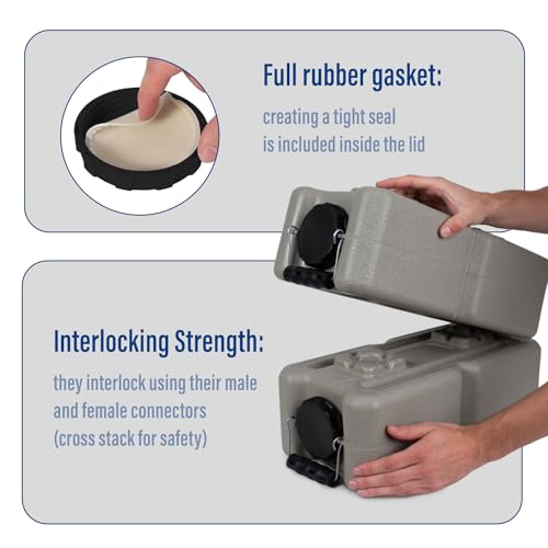 6-Pack of Stackable WaterBrick Containers | 3.5 Gallon