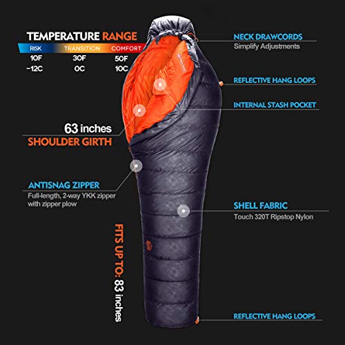 Hydrophobic Down Sleeping Bag: Lightweight & Compact