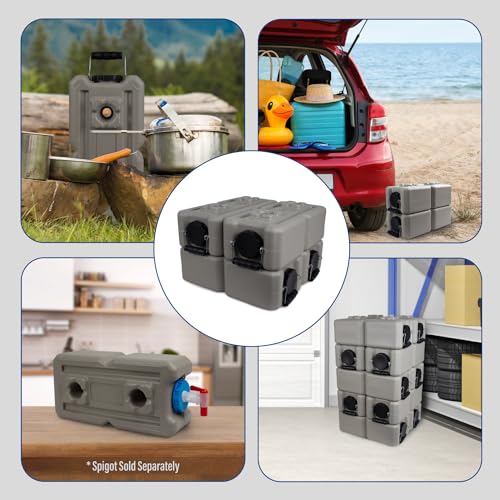 6-Pack of Stackable WaterBrick Containers | 3.5 Gallon