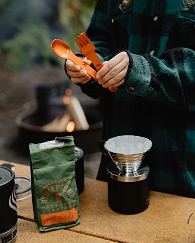 MAGWARE Magnetic Camping Utensil Set - Metal Travel Silverware Set with Case, Portable Silverware and Kids Lunch Box Utensils Set, Outdoor Backpacking Cutlery Set, Reusable Knife, Fork & Spoon (3 PCS)