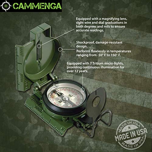 Military-Grade Phosphorescent Compass for Survival and Exploration