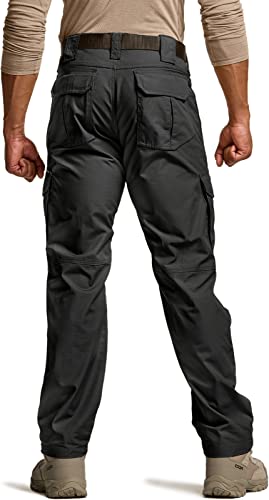 CQR Men's Tactical Pants, Water Resistant Ripstop Cargo