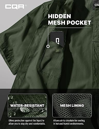 Men's Ripstop Tactical Outdoor Hiking Shirt, Olive