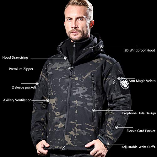 ANTARCTICA Men's Waterproof Tactical Hooded Jacket