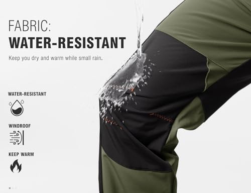 Waterproof Fleece Lined Pants for Outdoor Hiking