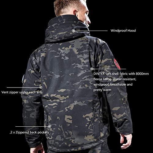 ANTARCTICA Men's Waterproof Tactical Hooded Jacket