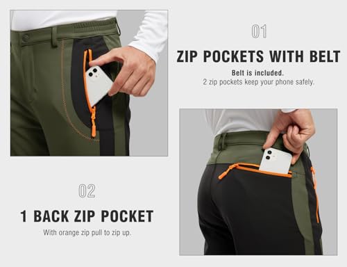 Waterproof Fleece Lined Pants for Outdoor Hiking