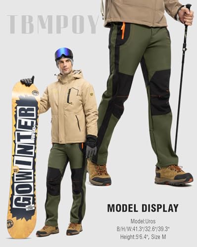 Waterproof Fleece Lined Pants for Outdoor Hiking