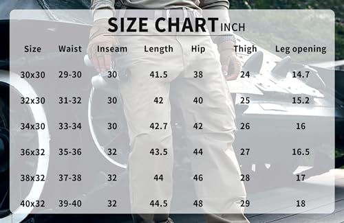 Men's Black Tactical Cargo Pants for Preppers