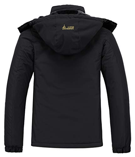 MOERDENG Men's Waterproof Ski Jacket Winter Hooded