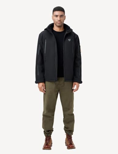 Waterproof Men's Heated Jacket with Detachable Hood