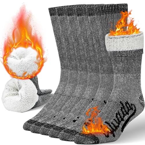 Alvada Merino Wool Hiking Socks - 3 Pairs