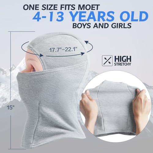 Kids Winter Balaclava Ski Mask, Army Green