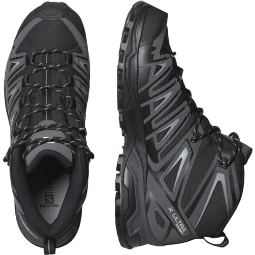 Salomon X Ultra Pioneer Climbing Shoe, Black/Magnet/Monument, 8