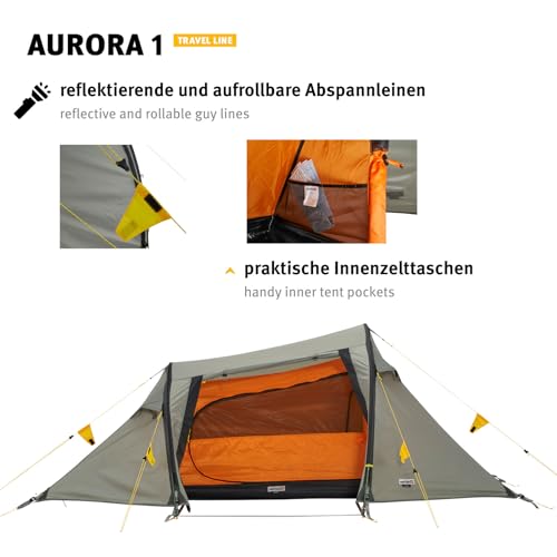 Wechsel Tents Aurora 1 - Travel Line - Spacious 1-Person Tent, Laurel Oak