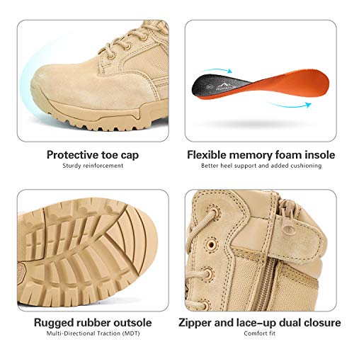 NORTIV 8 Mens Tactical Hiking Boots Size 9M