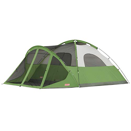 Coleman Evanston Screened Camping Tent, 6/8 Person Weatherproof Tent with Roomy Interior Includes Rainfly, Carry Bag, Easy Setup and Screened-In Porch