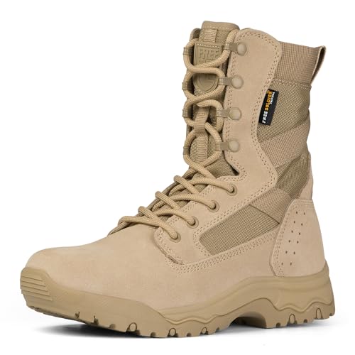Men's Lightweight Tactical Combat Boots - Tan