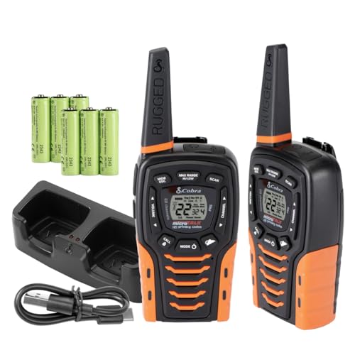 Cobra ACXT645 Waterproof Walkie Talkies - Rechargeable (2-Pack)