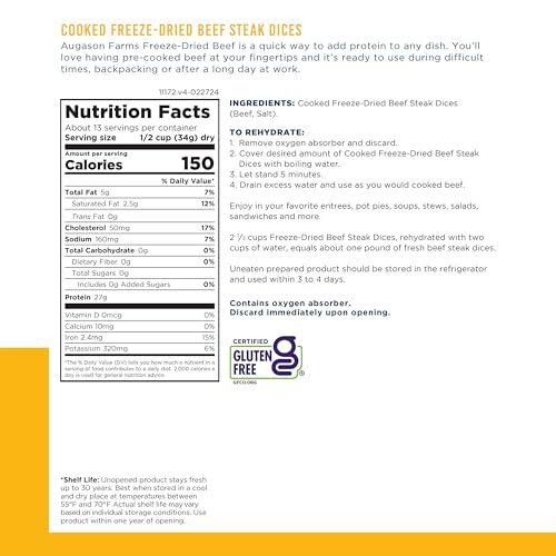 Freeze Dried Beef for Emergency Prepping