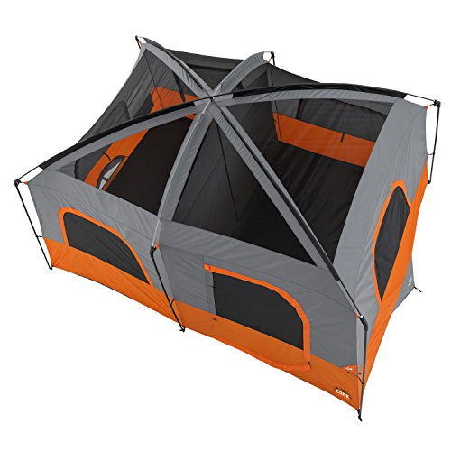 CORE 10 Person Tent | Large Multi Room Tent for Family | Included Tent Gear Loft Organizer| Portable Cabin Huge Tent with Carry Bag for Outdoor Car Camping
